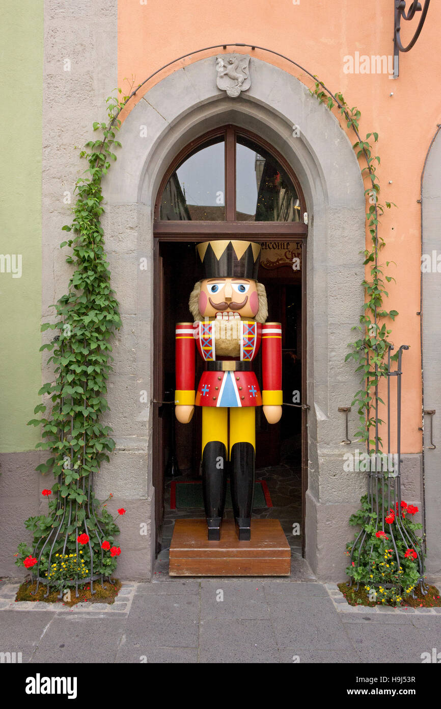 giant nutcracker, Christmas shop, old town, Rothenburg ob der Tauber