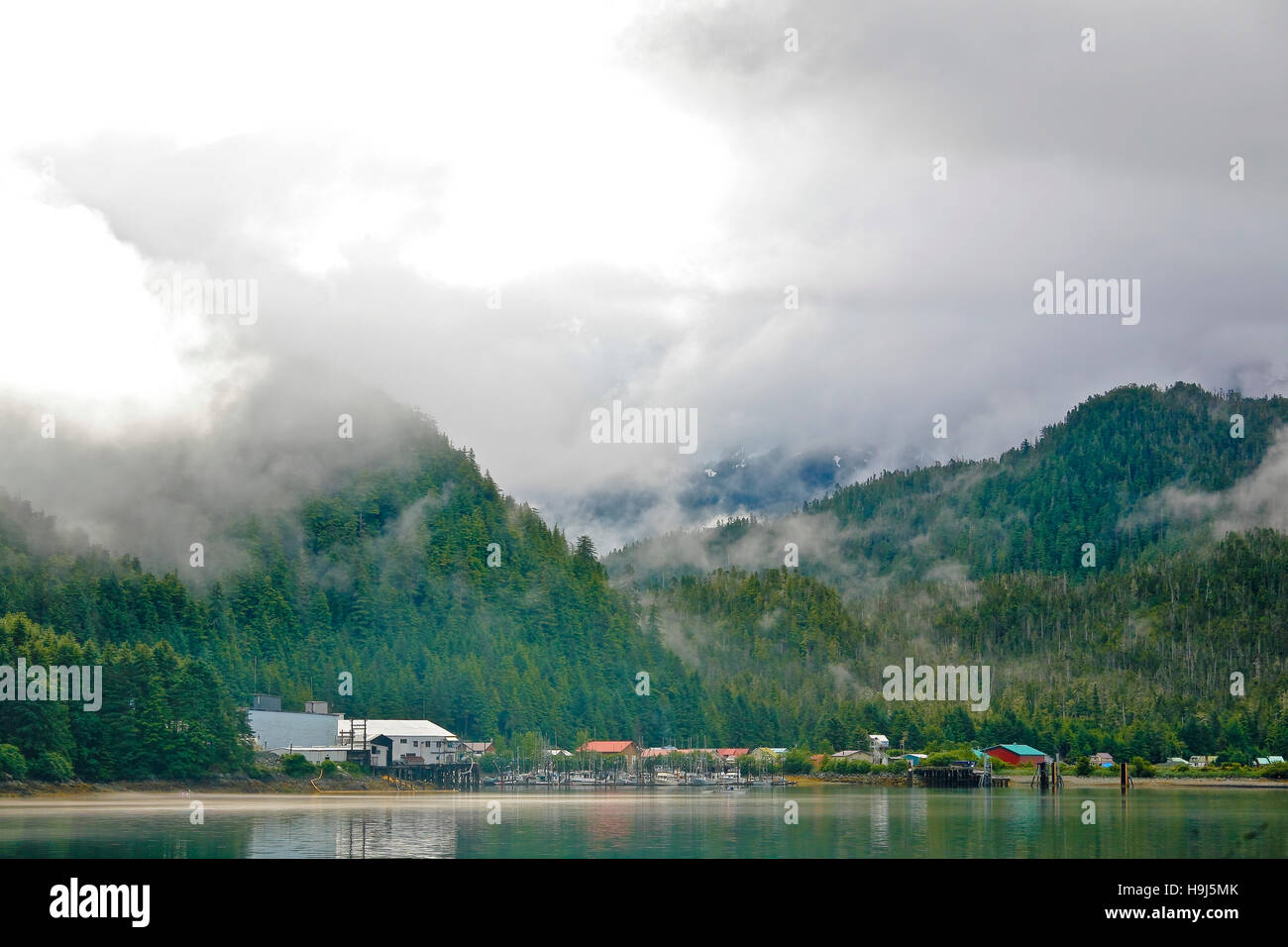 Pelican Harbor on the Lisianski Inlet on Chichagof Island, AK Stock