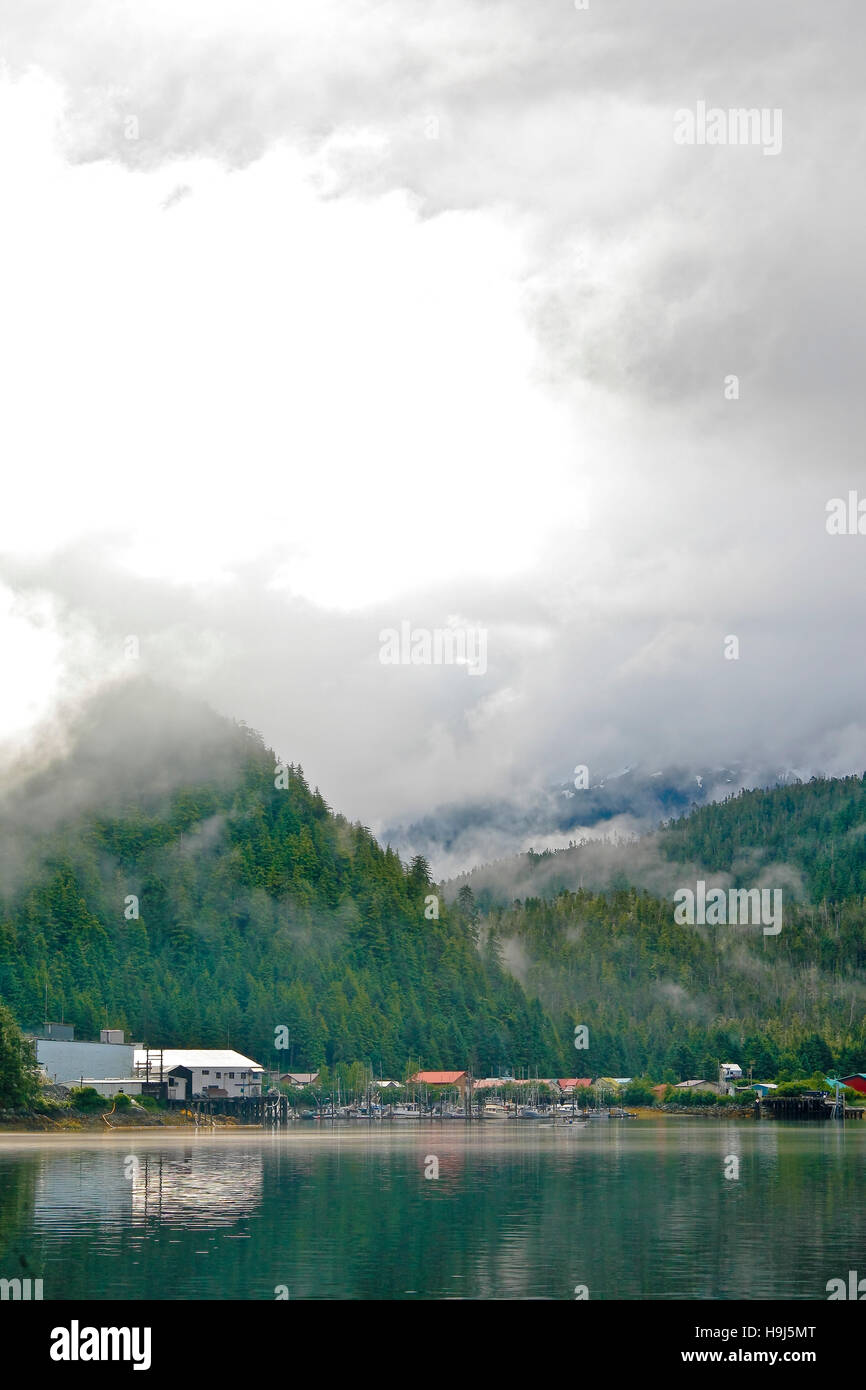 Pelican Harbor on the Lisianski Inlet on Chichagof Island, AK Stock