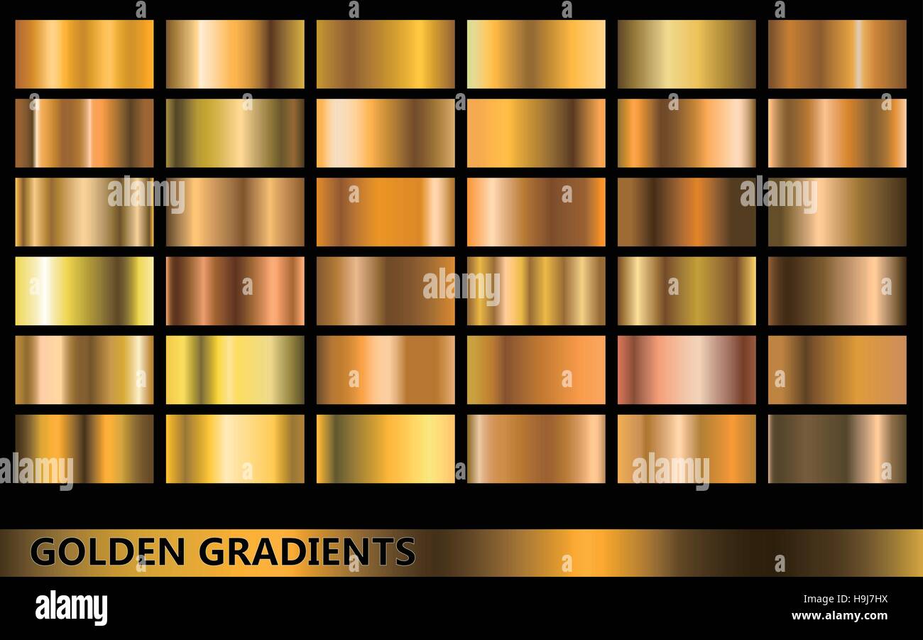 Different colors of gold