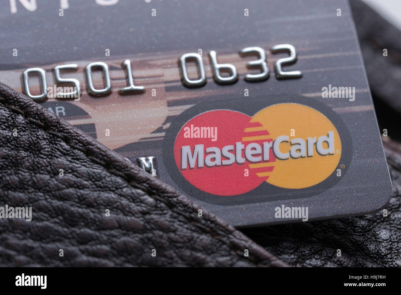 close up of credit cards , master card Stock Photo