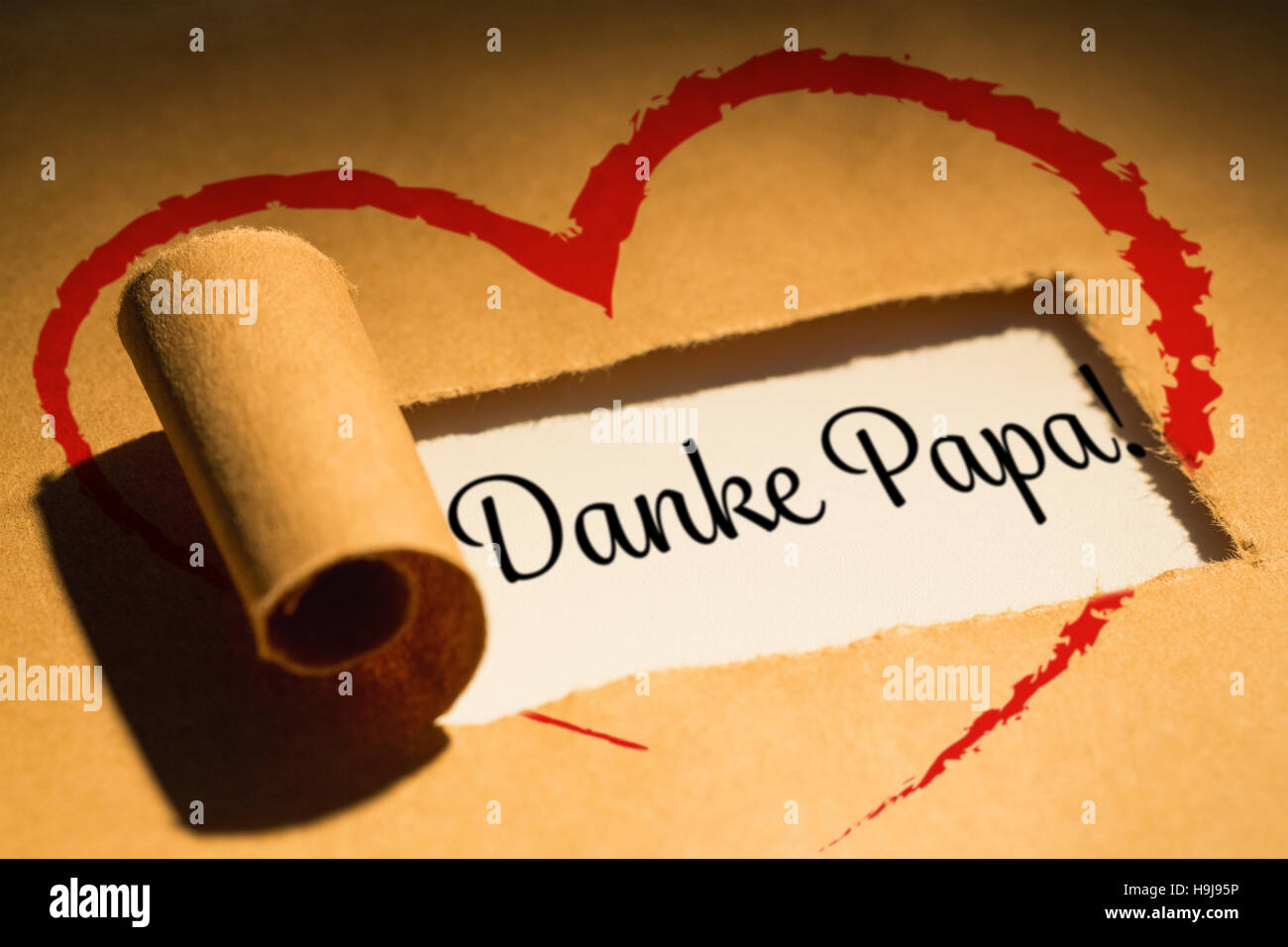 Composite image of word danke papa Stock Photo