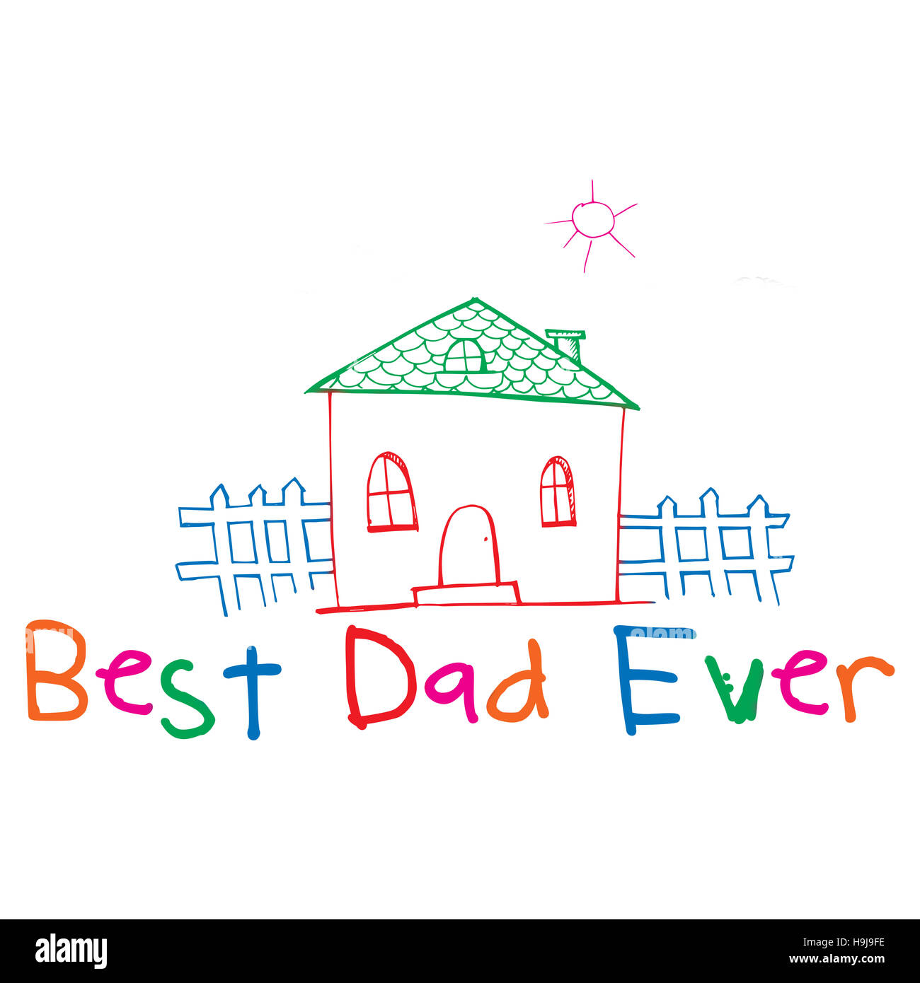 Words best dad ever message Stock Photo