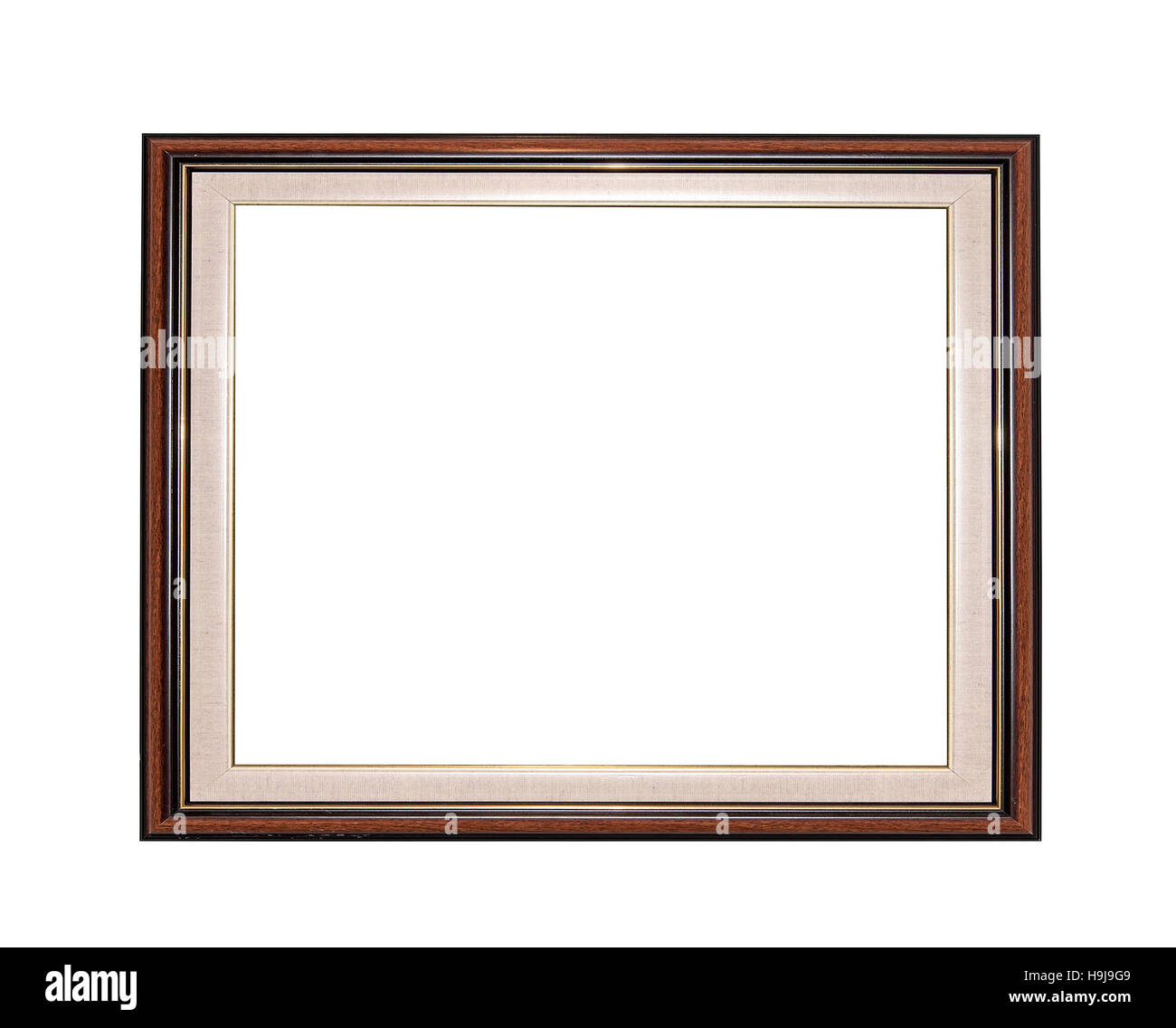 Wooden frame isolated on white Stock Photo - Alamy