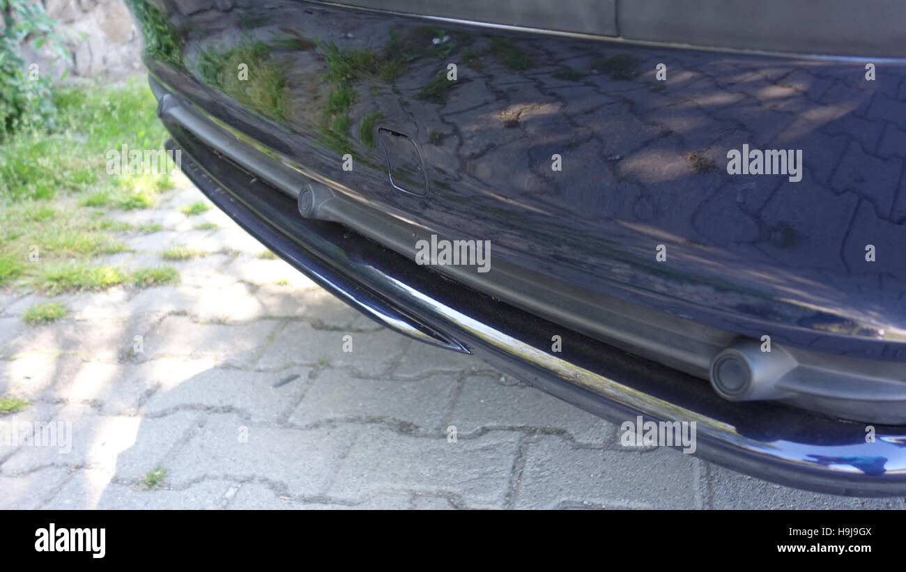 Rear bumper with parking sensors Stock Photo Alamy