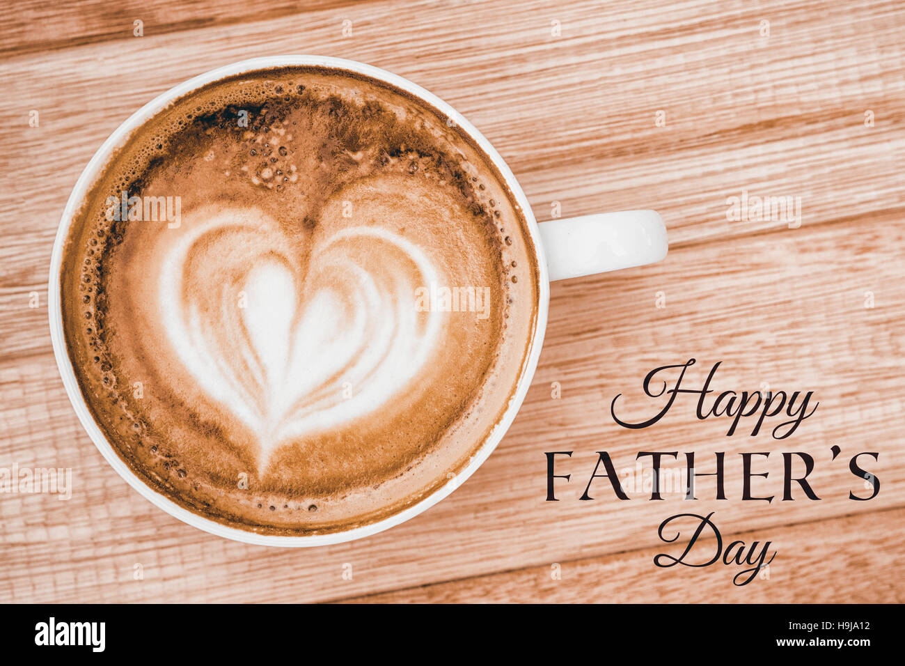 Happy fathers day message next to coffee Stock Photo - Alamy