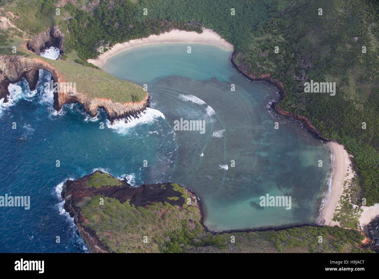 Aerial view of the uninhabited Revillagigedo Archipelago also known as