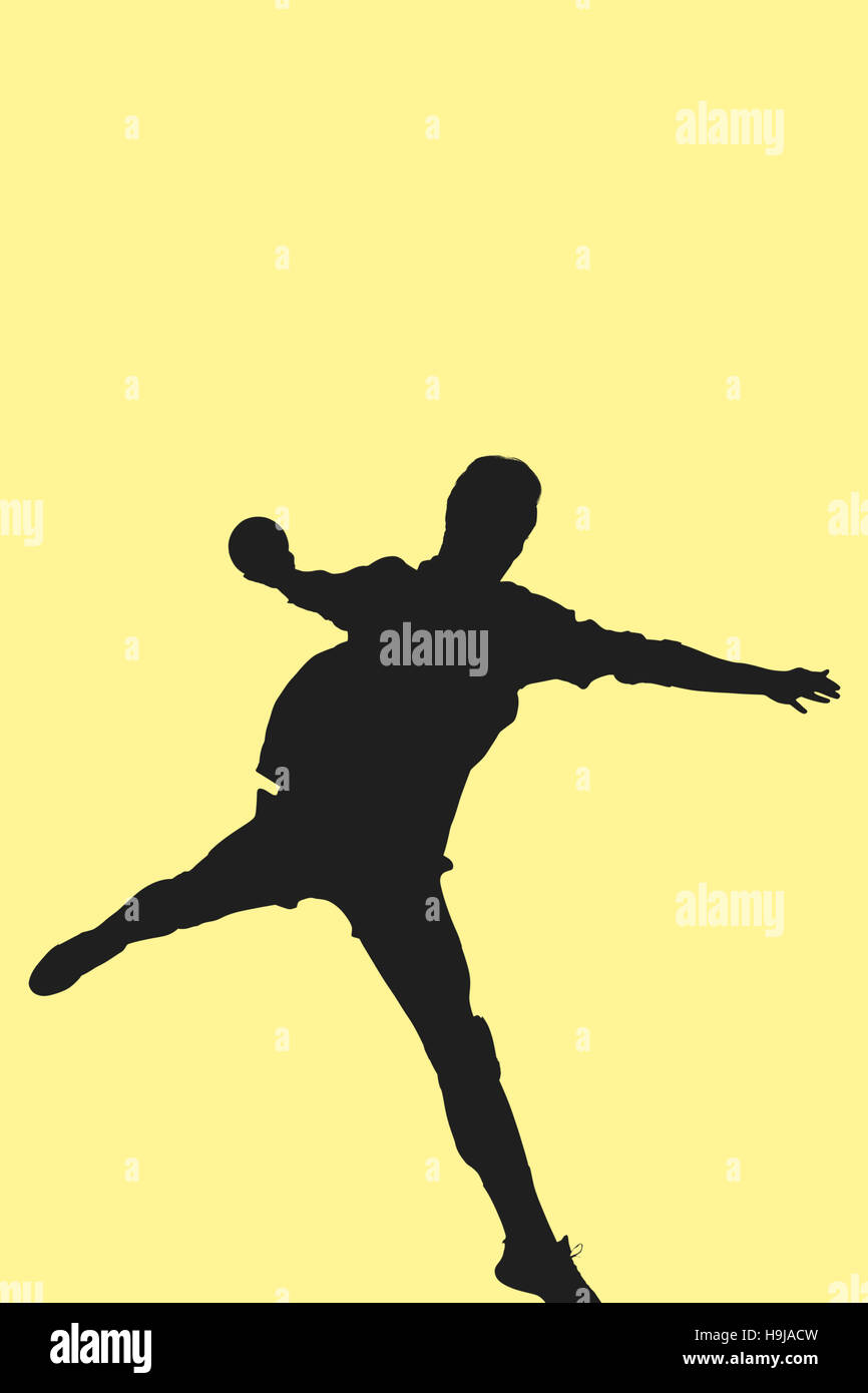 Composite image of sportsman throwing a ball Stock Photo Alamy