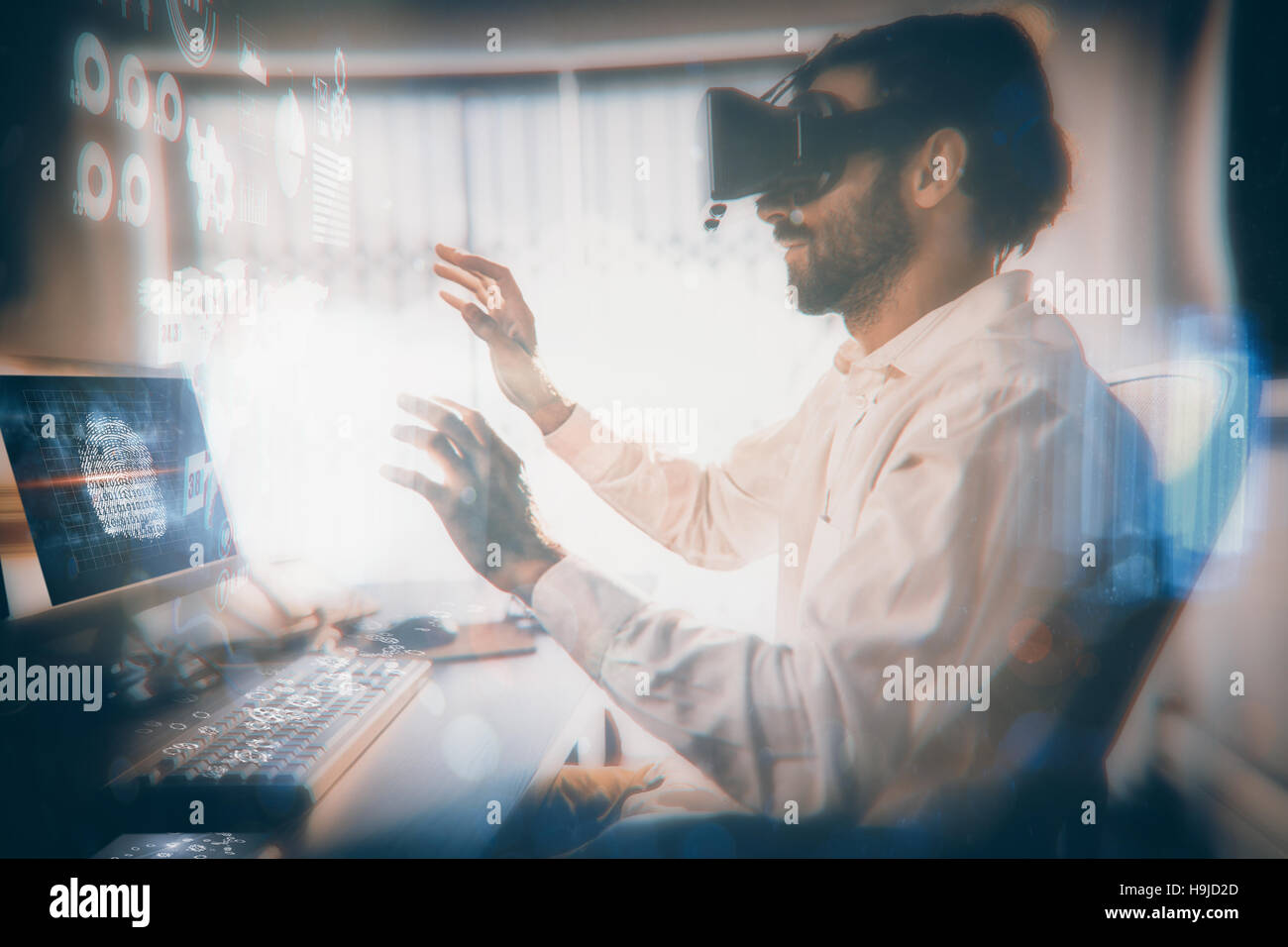 Composite image of futuristic technology interface Stock Photo