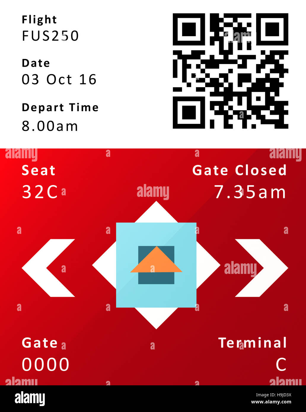 Digital boarding pass Stock Photo Alamy