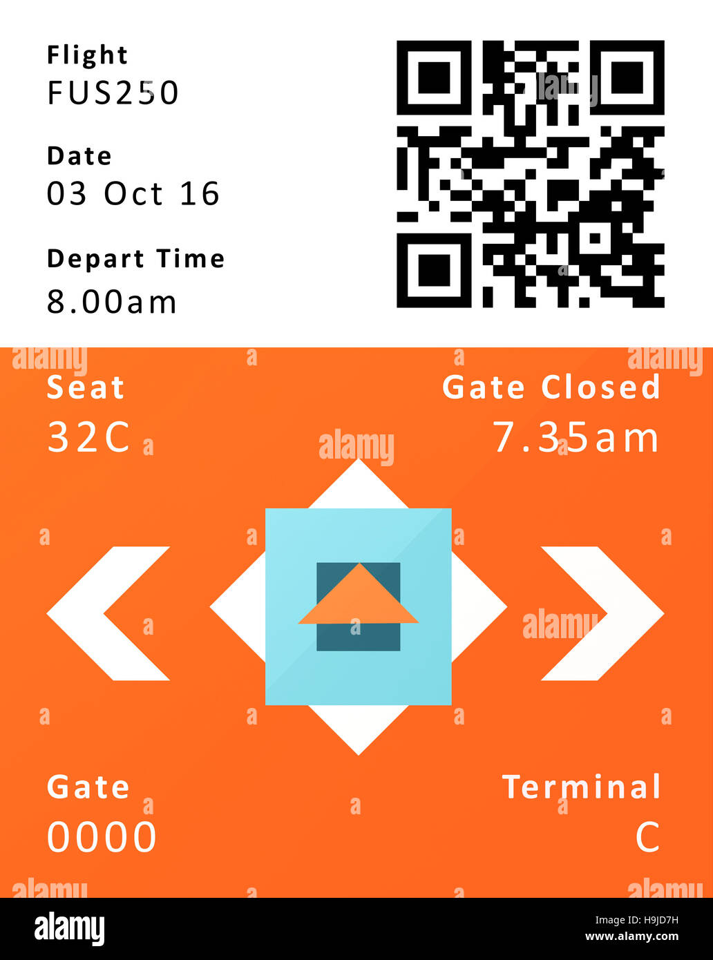 Digital boarding pass Stock Photo Alamy