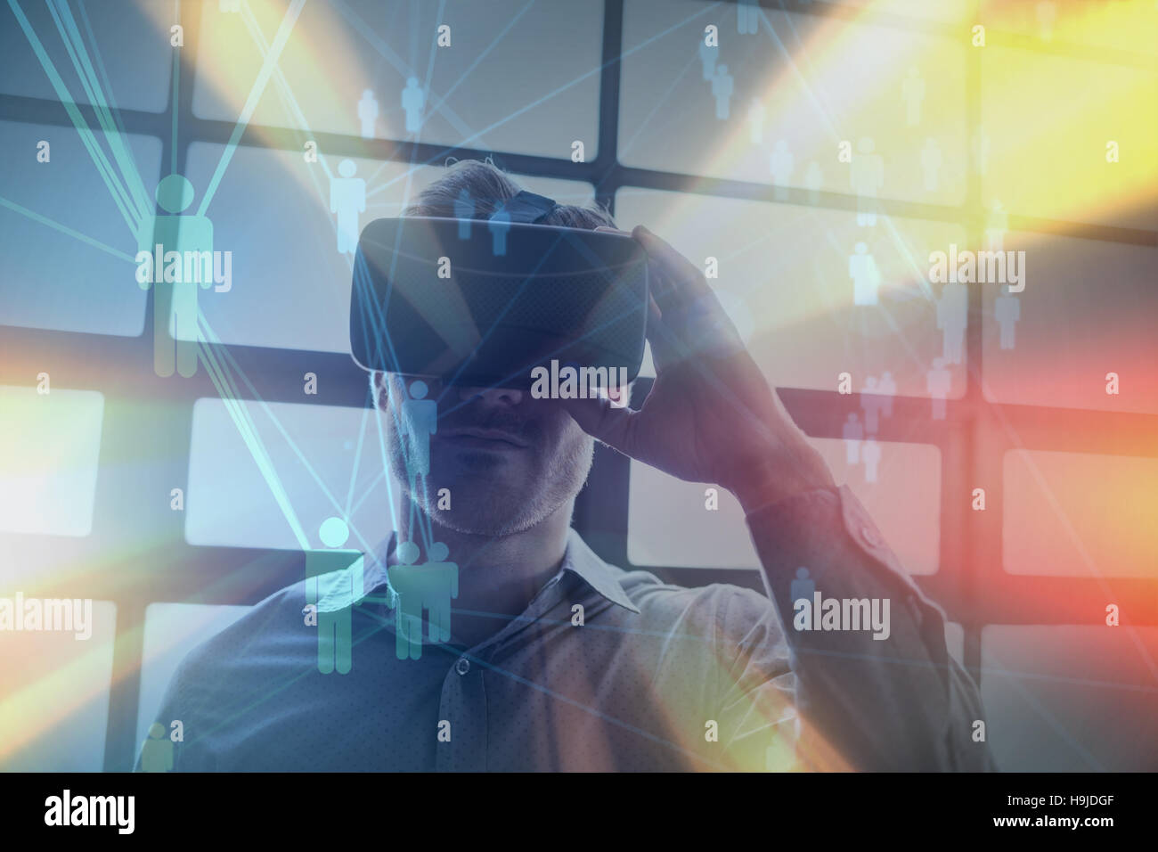 Composite image of futuristic black background Stock Photo