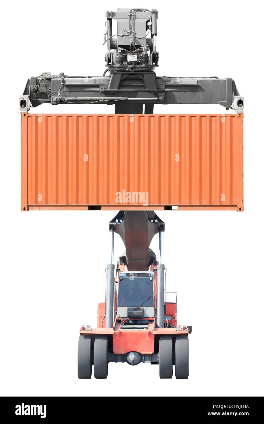 Forklifts container isolated on white background with clipping path Stock Photo