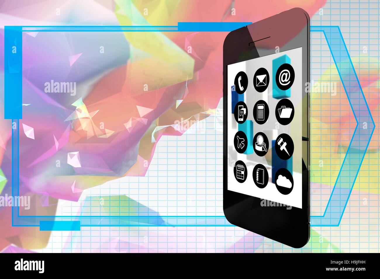 App account with graphic background Stock Photo - Alamy
