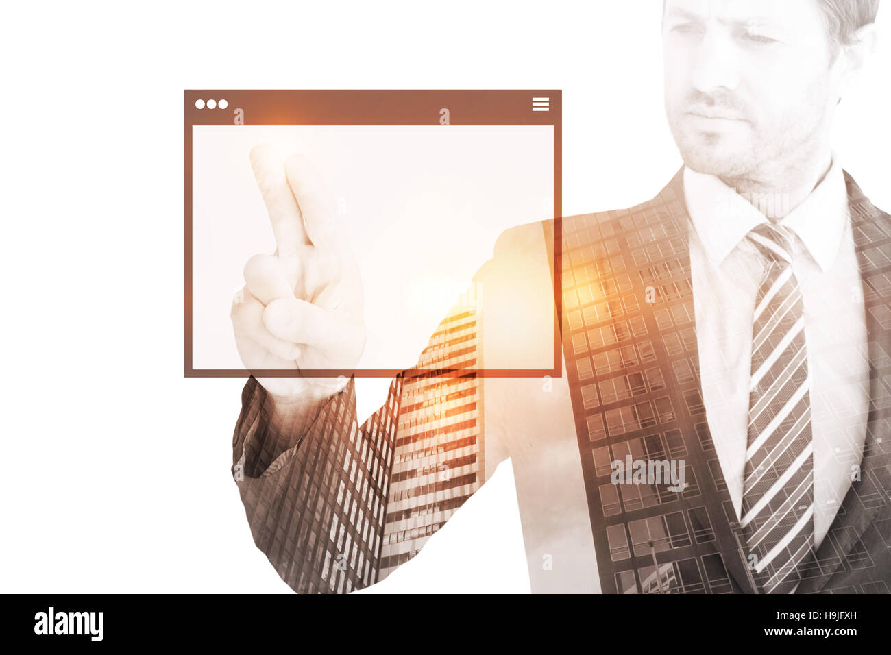 Open finger pointing sign hi-res stock photography and images - Alamy