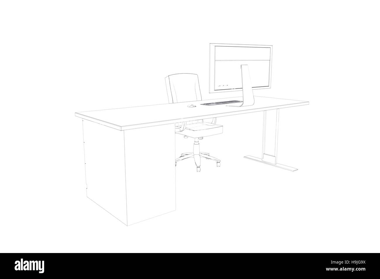 Draw of a desk Stock Photo Alamy