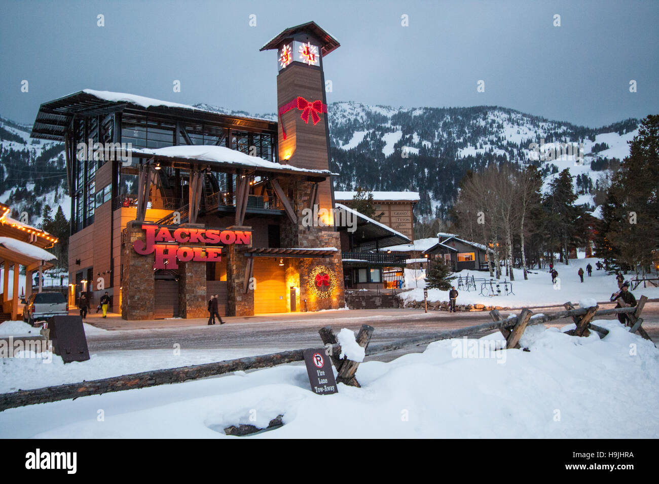A Skiing Christmas Stock Photo