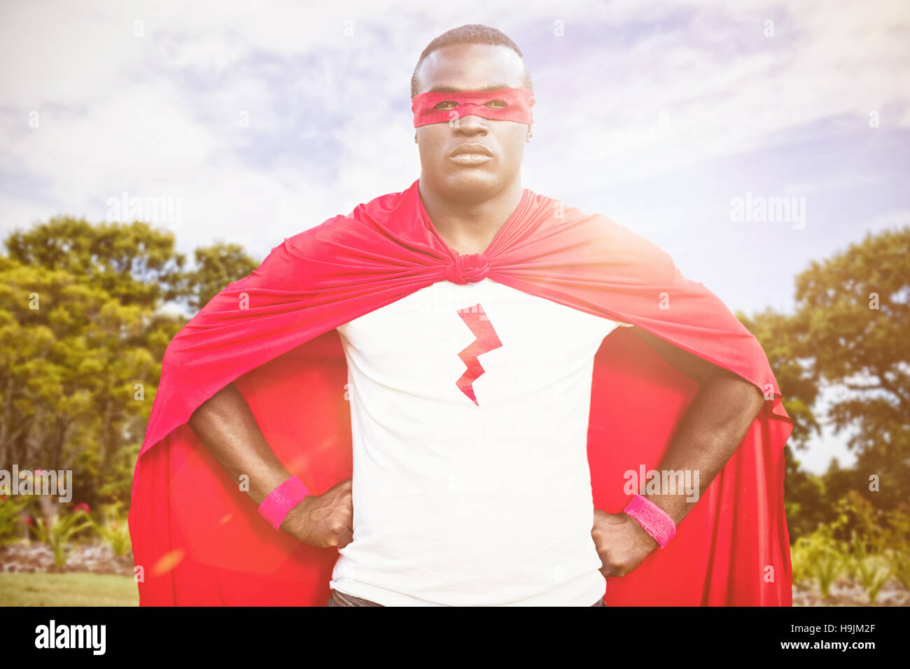 Man wearing superhero costume hi-res stock photography and images - Alamy