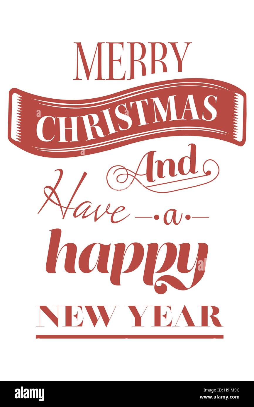 Merry christmas message Cut Out Stock Images & Pictures - Alamy