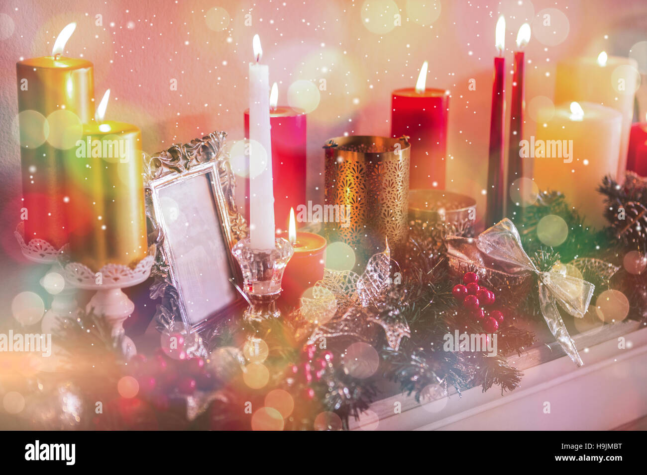 Fireplace candles hires stock photography and images Alamy