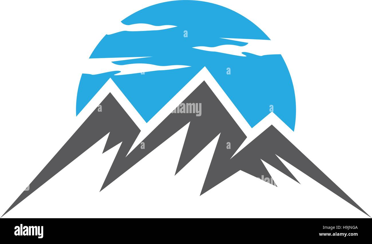 Mountain vector icon illustration design template Stock Vector Image ...