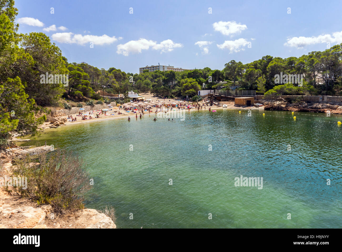 Spain, Balearic Island, Ibiza, Cala Gracio beach Stock Photo