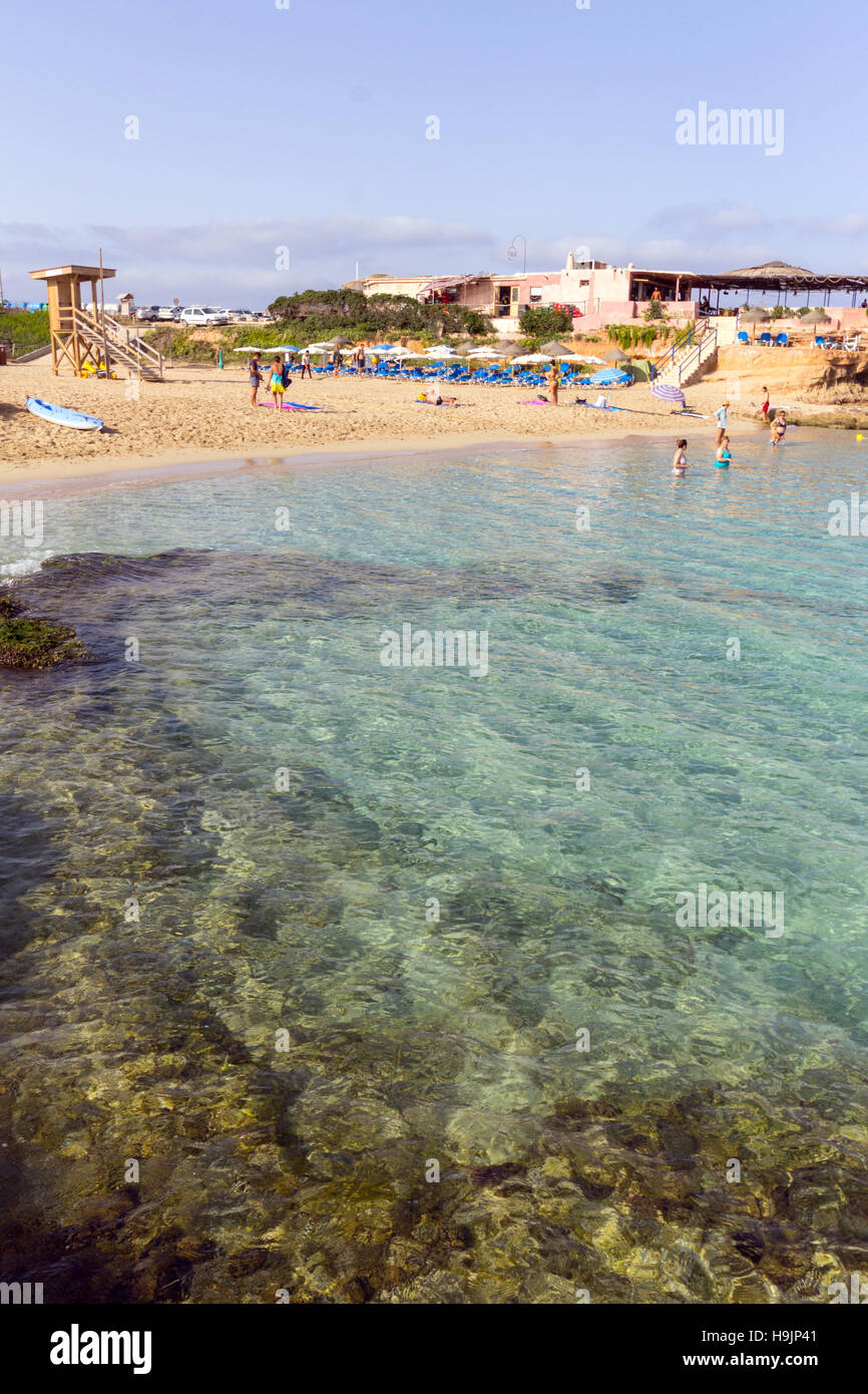 Spain, Balearic Island, Ibiza, Cala Comte beach Stock Photo