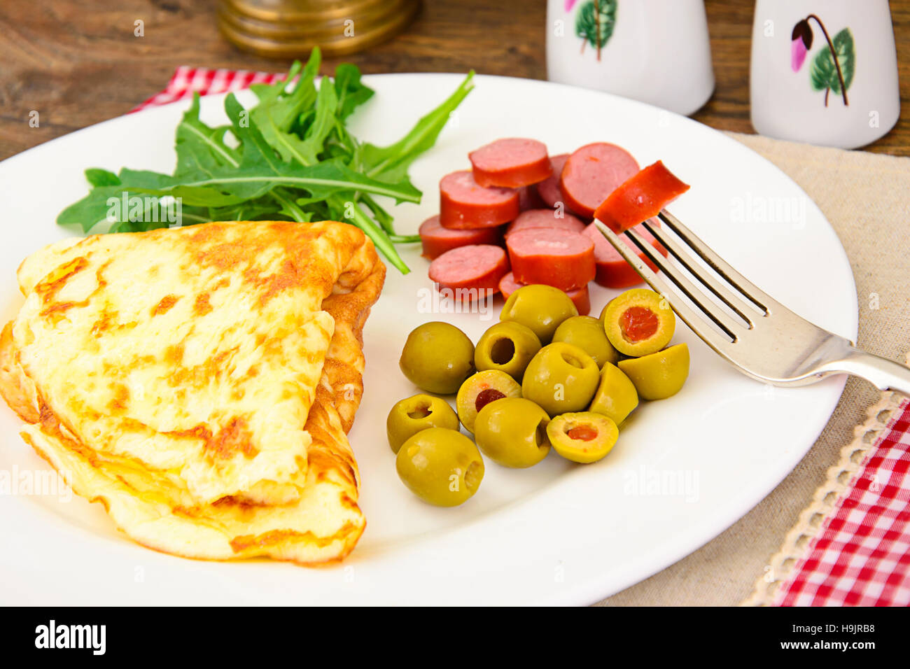 Healthy and Diet Food Scrambled Eggs with Vegetables Stock Photo Alamy