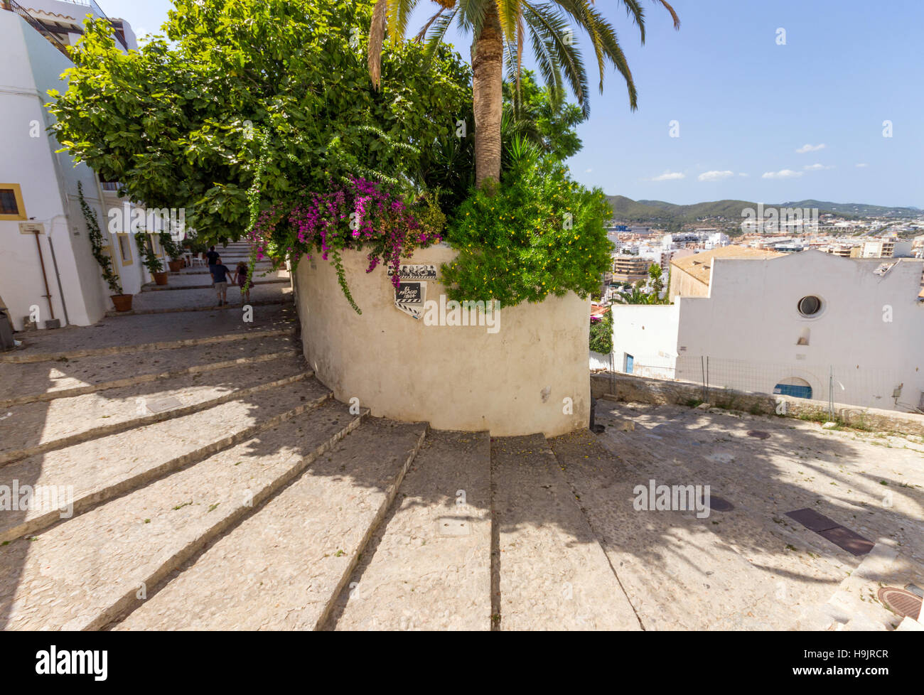 Spain, Balearic Islands, Ibiza, Eivissa, old town Dalt Vila Stock Photo