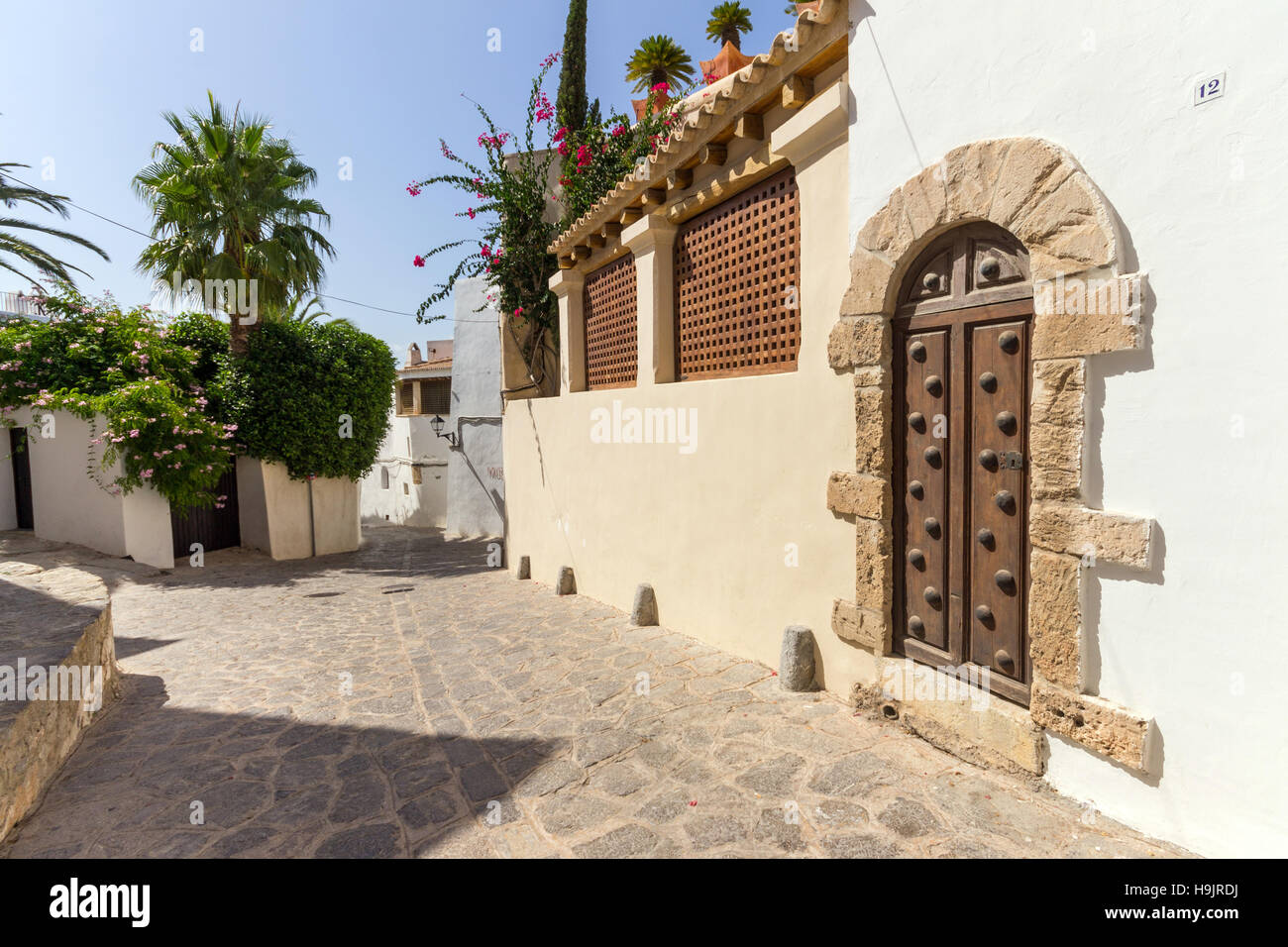 Spain, Balearic Islands, Ibiza, Eivissa, old town Dalt Vila Stock Photo