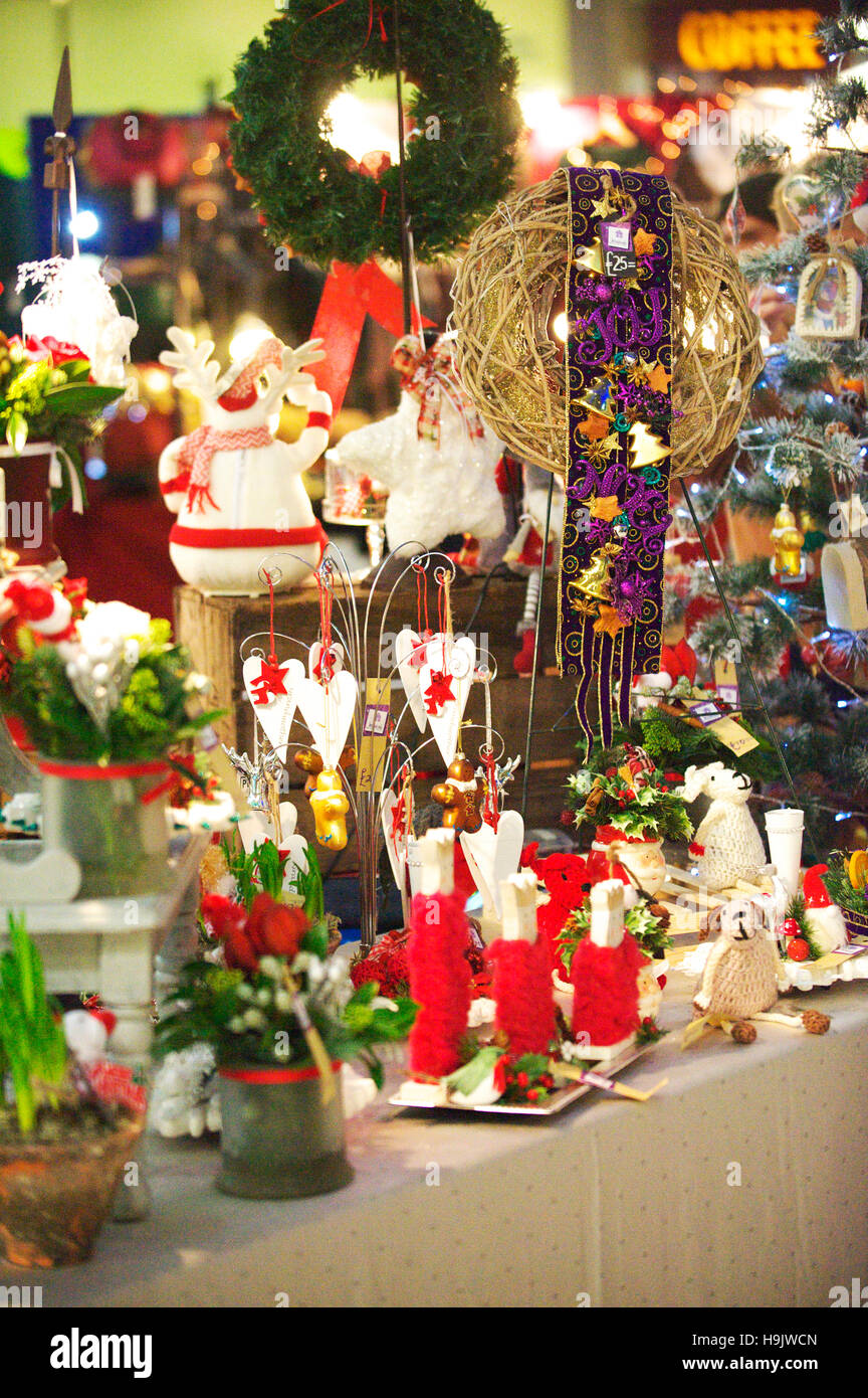 Handmade Christmas Craft Market Norwich Stock Photo