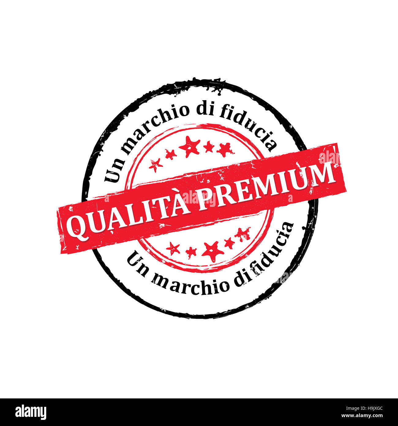Qualità Premium, Un marchio di fiducia etichetta / Medaglia Stock Photo