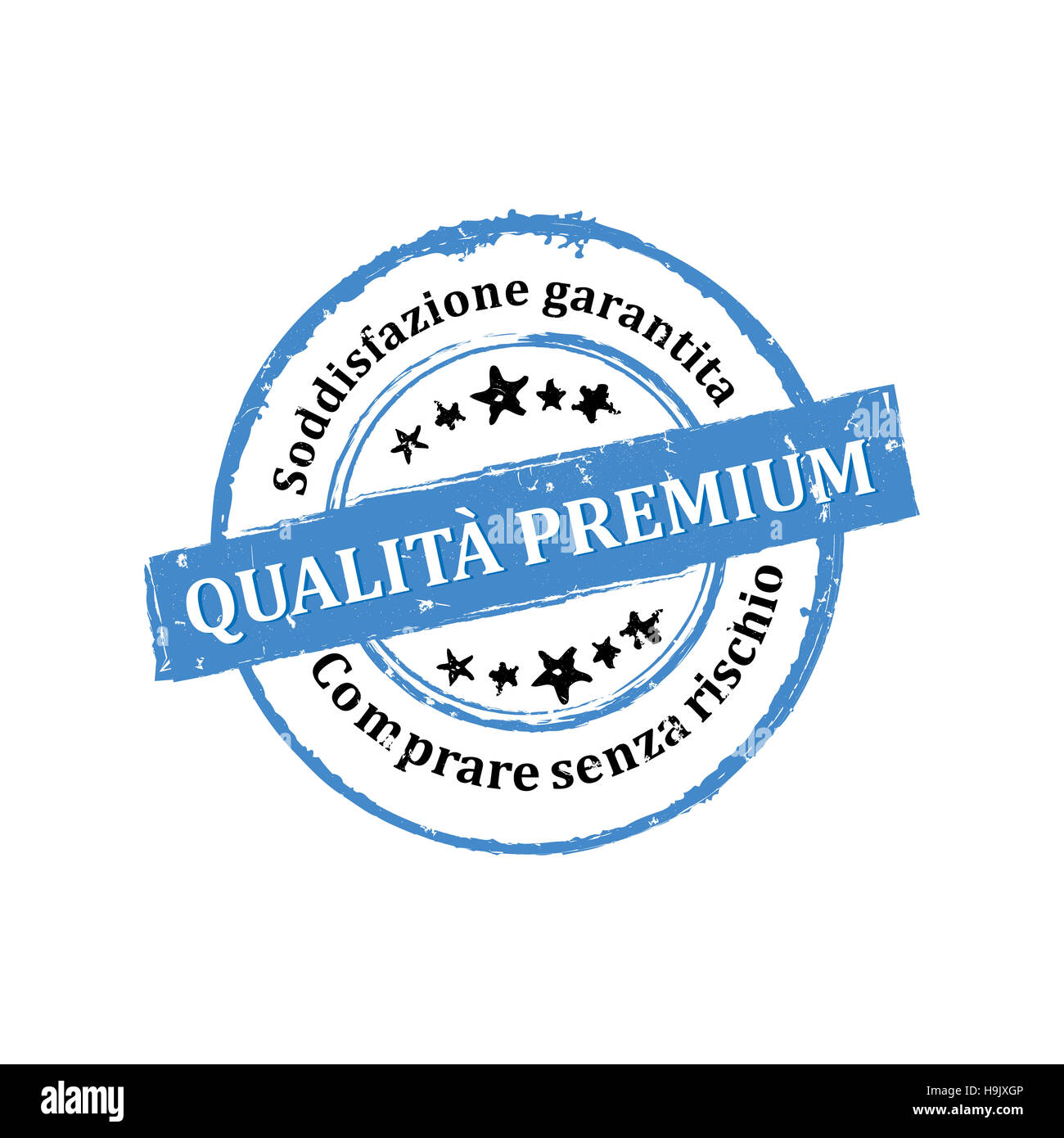 Qualità Premium, Soddisfazione Garantita, Comprare senza rischio etichetta / Medaglia Stock Photo