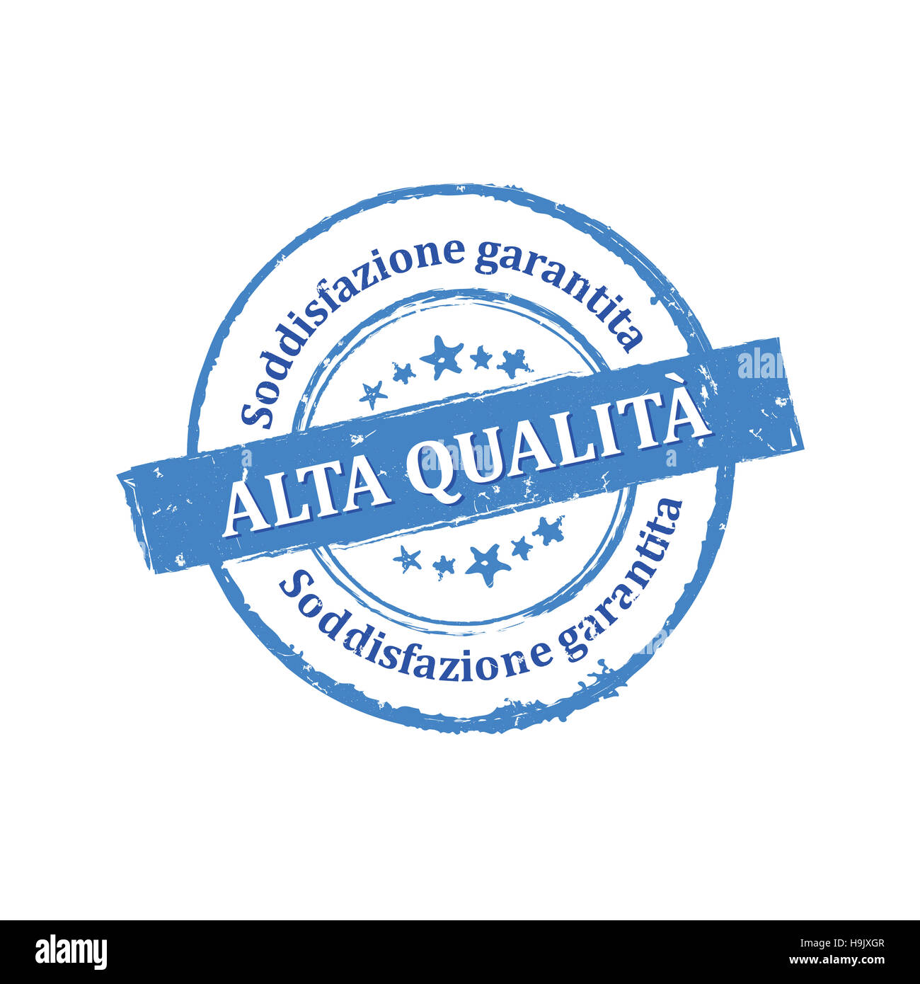 Alta Premium, Soddisfazione Garantita etichetta / Medaglia Stock Photo