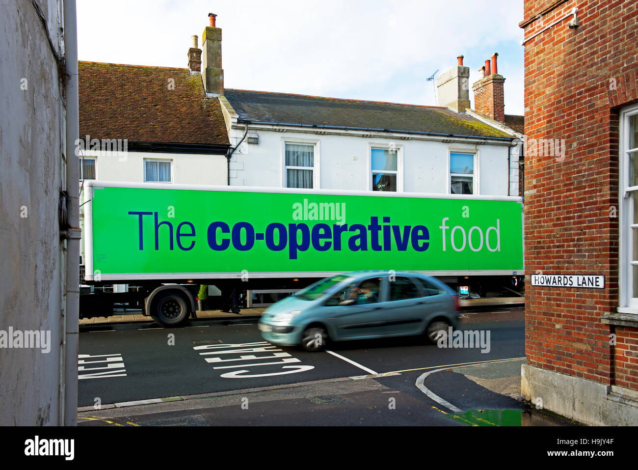 Coop delivery lorry, parked on street, England UK Stock Photo Alamy