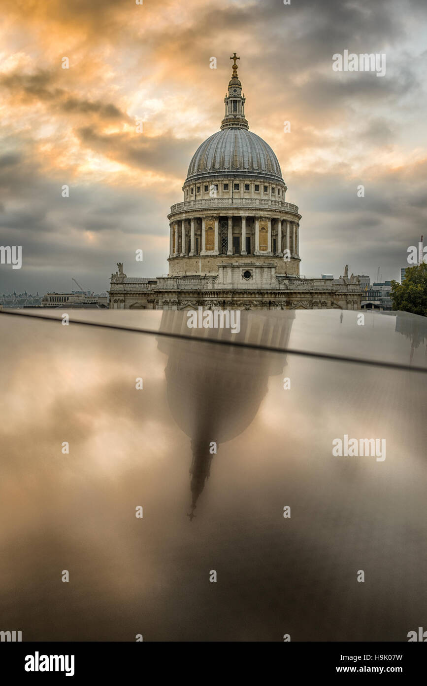 England,London-The dome of Saint Paul's Cathedral Stock Photo