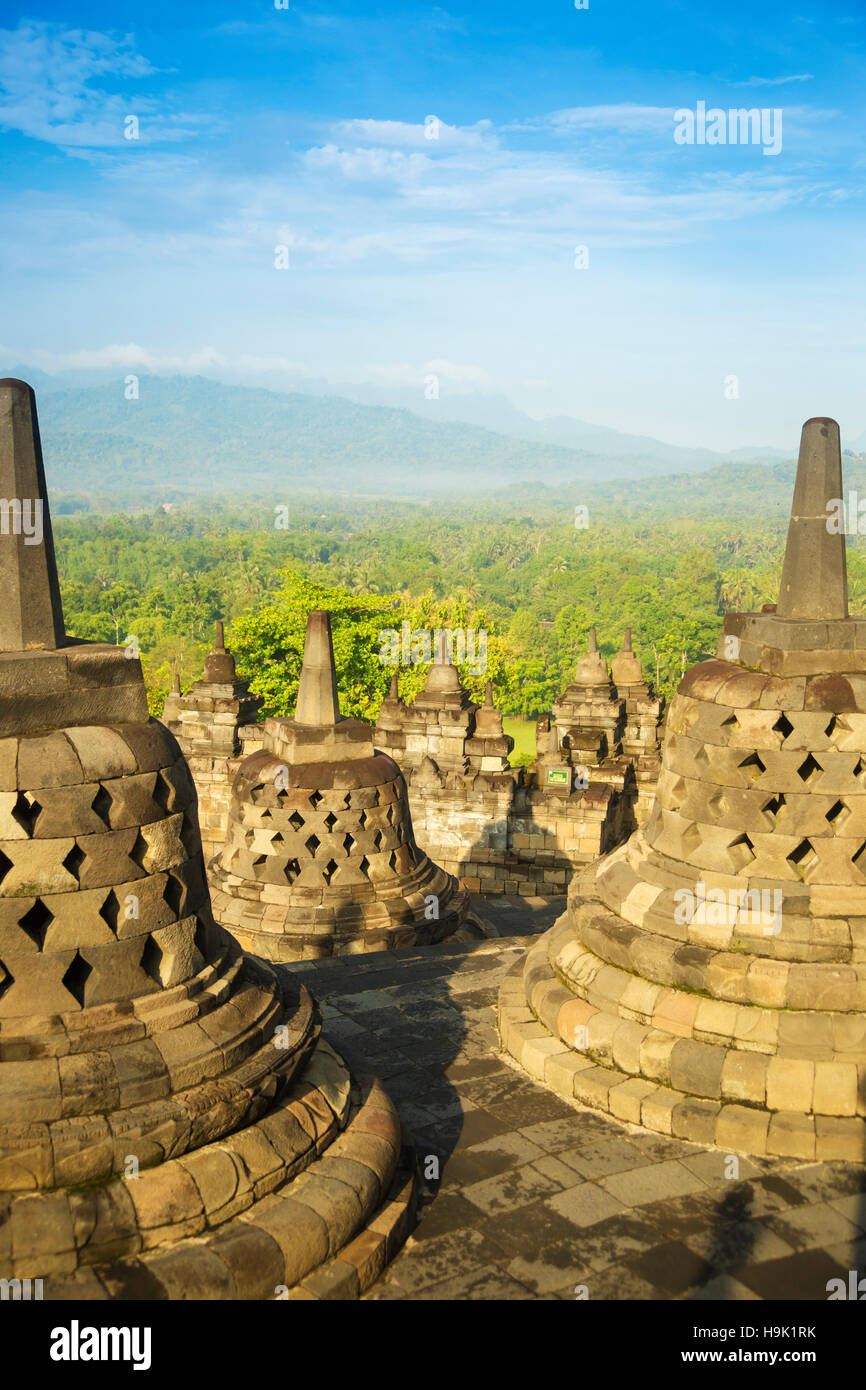 Indonesia, Java, Borobudur Temple Complex Stock Photo - Alamy