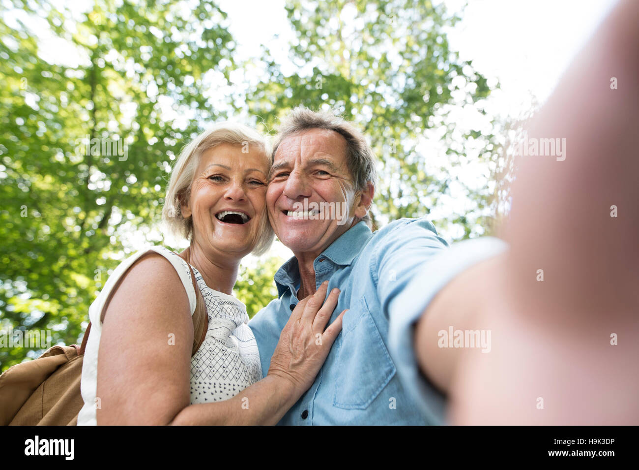 Active senior couple taking selfie hi-res stock photography and images ...