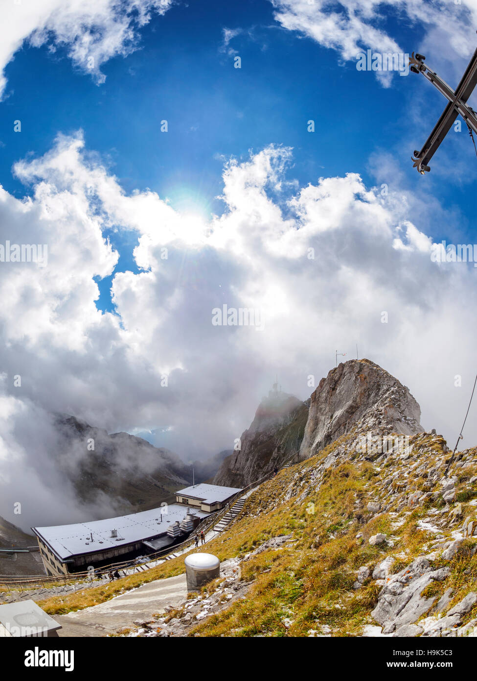 Switzerland, Emmental Alps, PilatusKulm mountain station Stock Photo