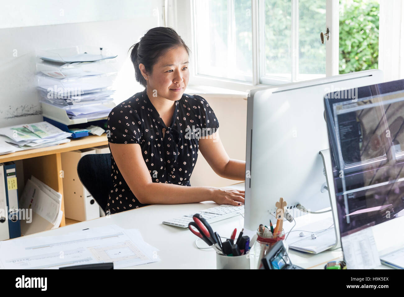 Landscape architect at work in the office Stock Photo - Alamy