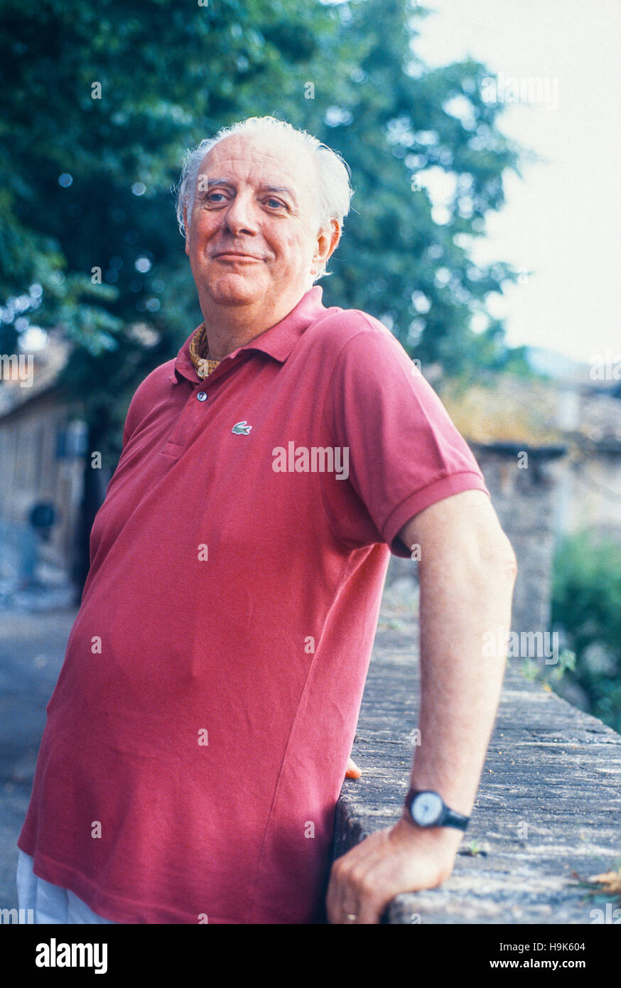 Dario Fo was a playwright, actor, director, writer, author, illustrator, painter, designer and Italian activist (March 24, 1926, Sangiano -October 13, 2016, Luigi Sacco Hospital, Milan ) -Nobel Prize winner for literature in 1997 Stock Photo