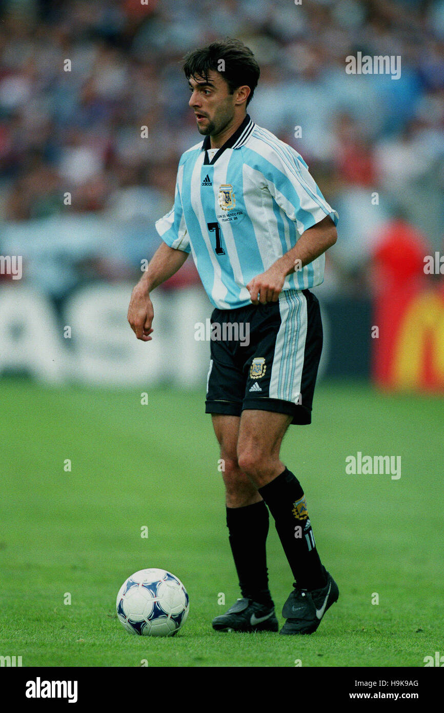 CLAUDIO LOPEZ ARGENTINA 14 June 1998 Stock Photo