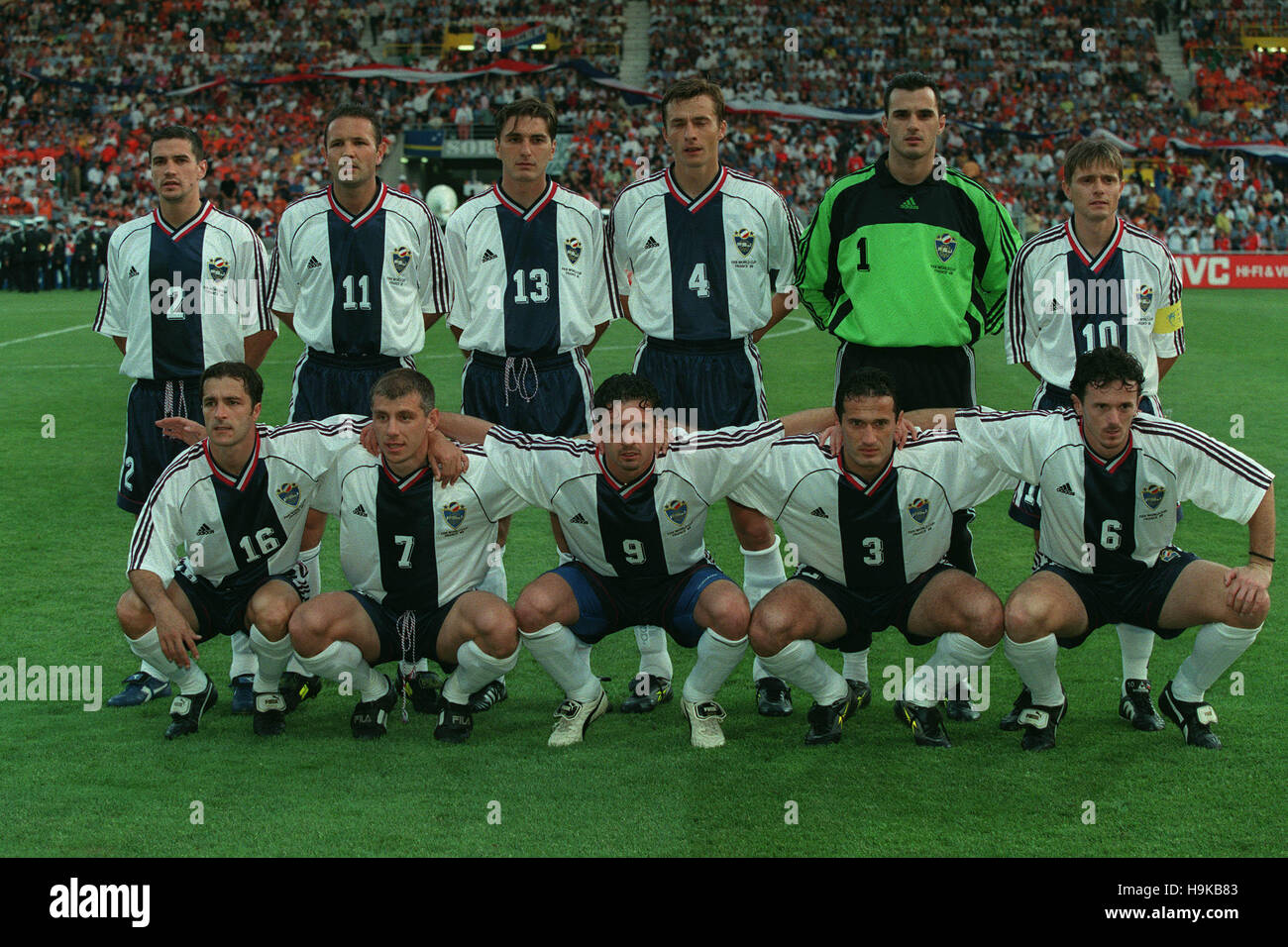YUGOSLAVIAN FOOTBALL TEAM WORLD CUP FRANCE 98 07 July 1998 Stock Photo
