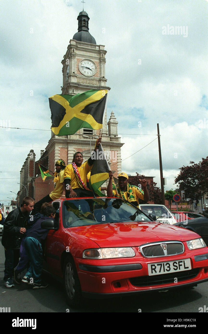 Jamaica Fans In Lens Ville World Cup Finals France 98 16 June 1998 Stock Photo Alamy