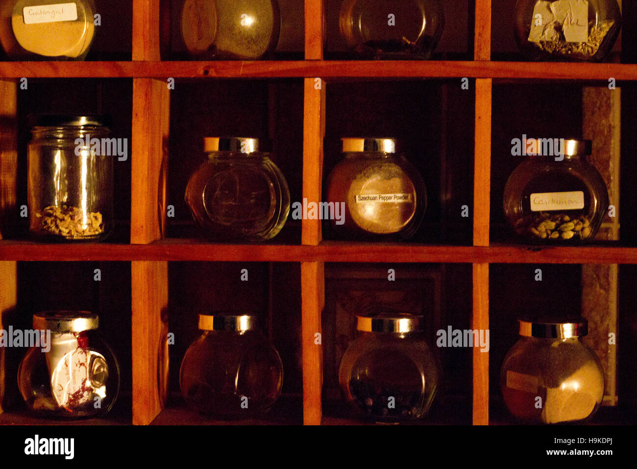 Spice rack Stock Photo