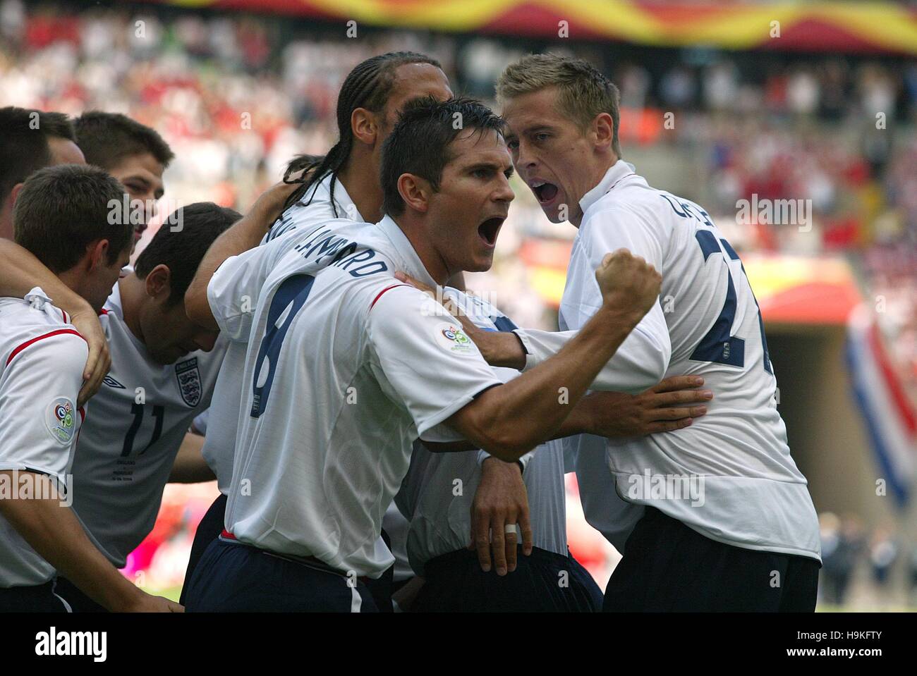 ENGLAND CELEBRATE ENGLAND V PARAGUAY FRANKFURT Germany 10 June 2006 ...