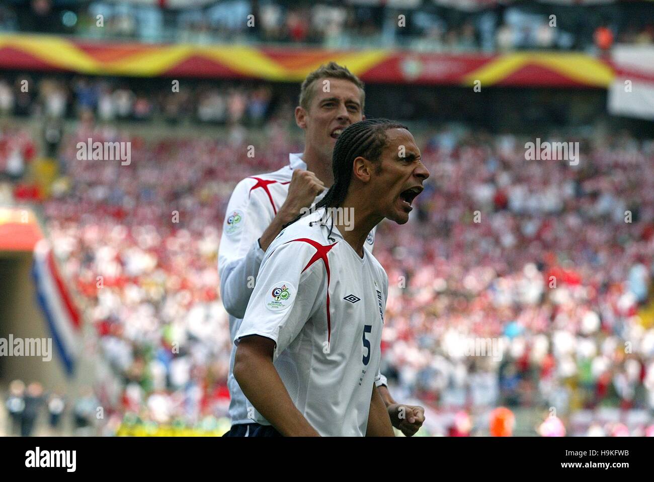 PETER CROUCH & RIO FERDINAND ENGLAND V PARAGUAY FRANKFURT Germany 10 ...