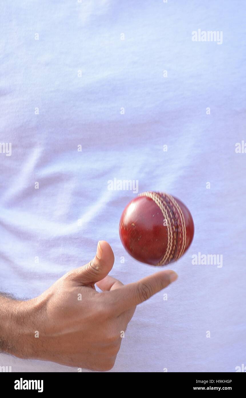 cricket spin bowler going to ball Stock Photo Alamy