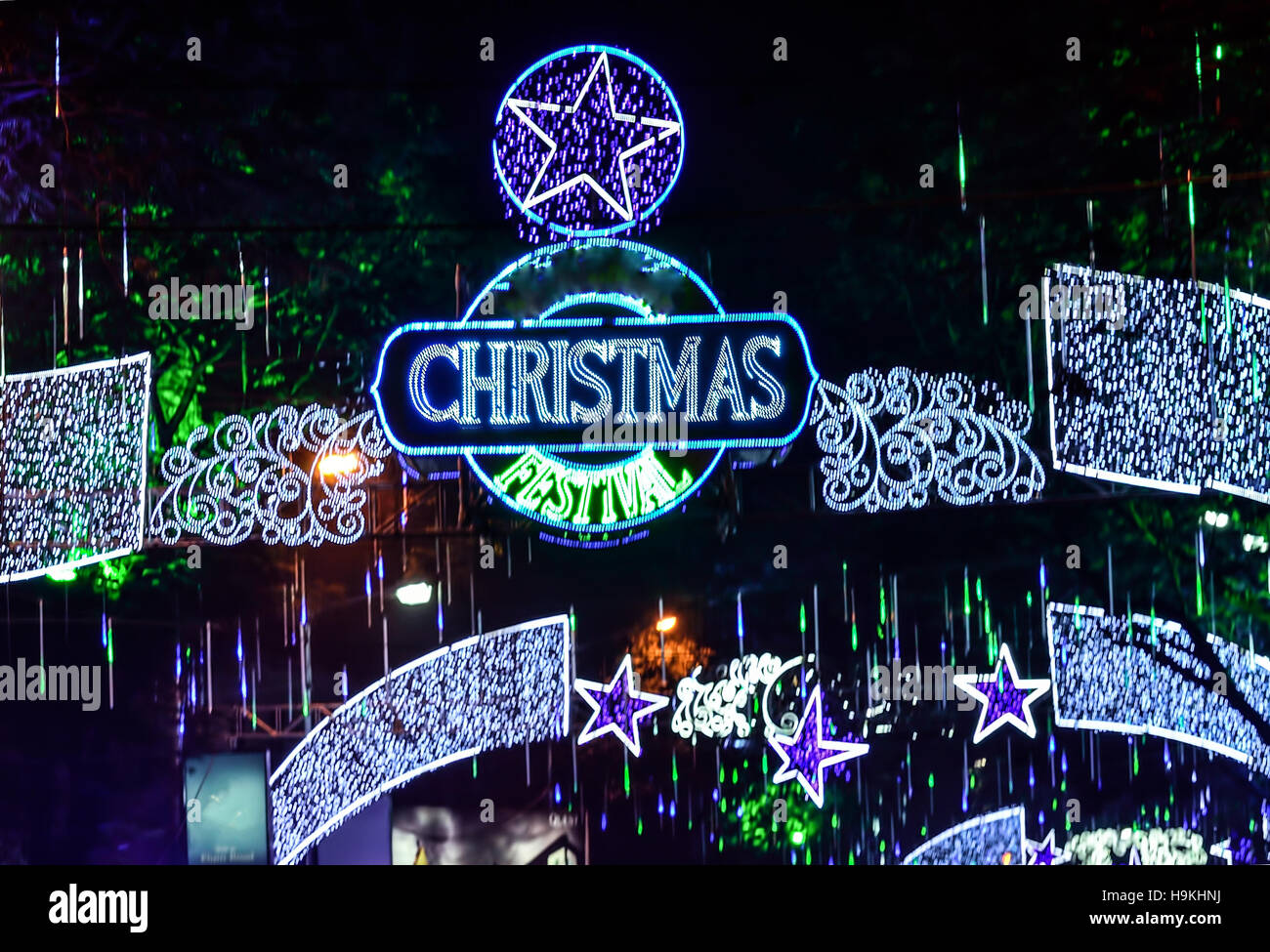 December Led Signs Led street light india hi-res stock photography and images - Alamy