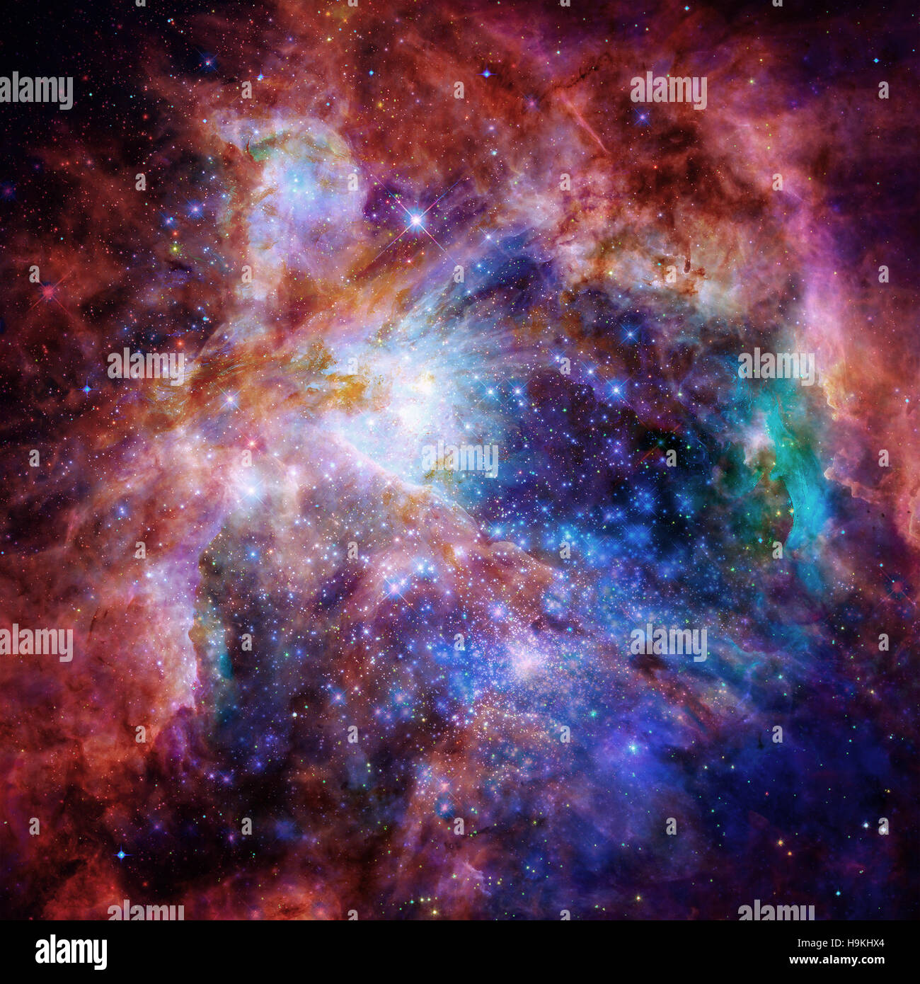 Universe filled with nebula, stars and galaxy. Stock Photo